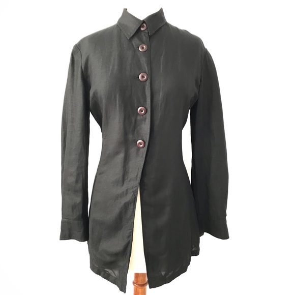 Armani Exchange Jackets & Blazers - Armani Exchange Linen Blend Button Front Jacket